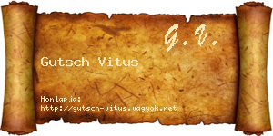 Gutsch Vitus névjegykártya